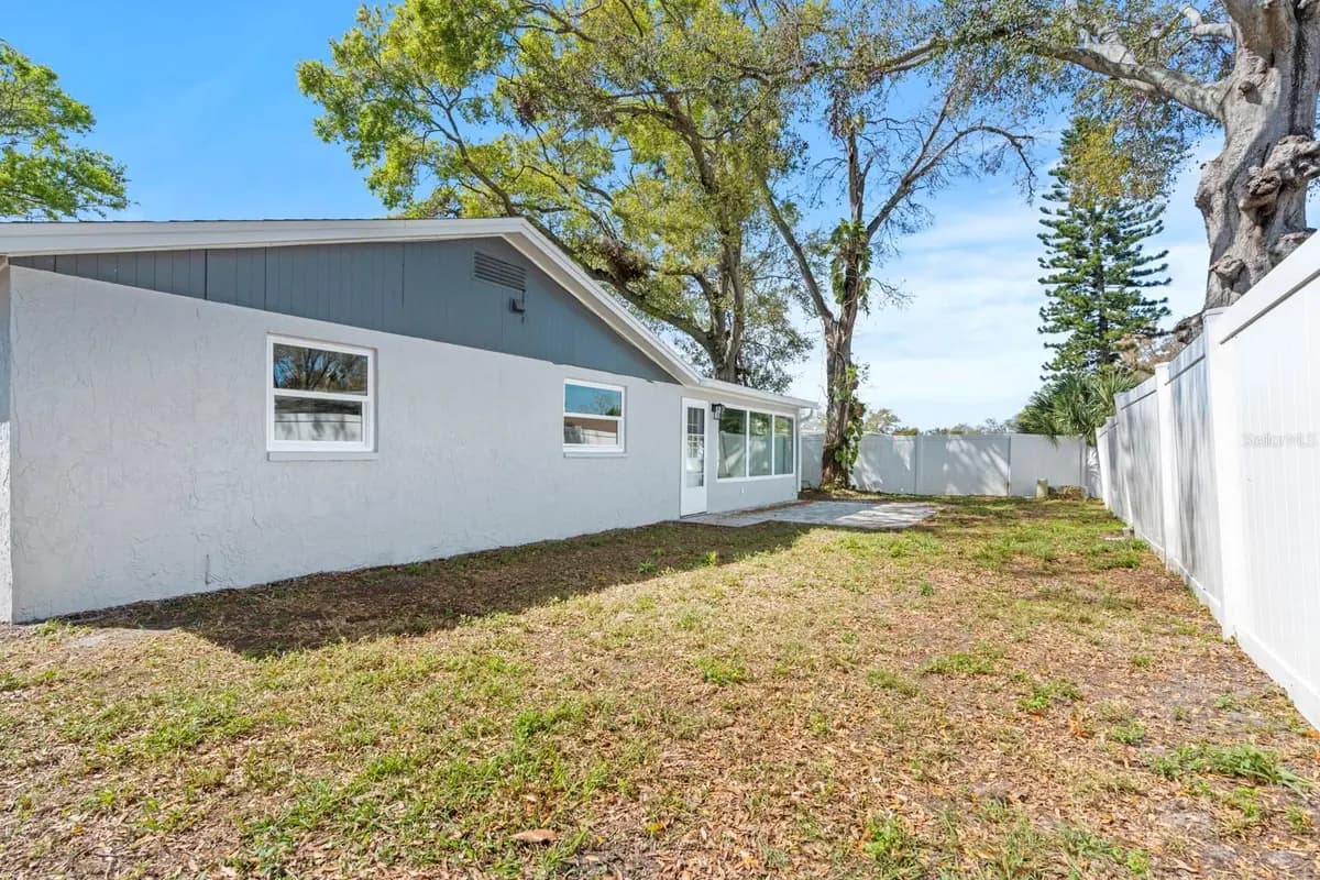 Backyard view of a featured Dunedin property