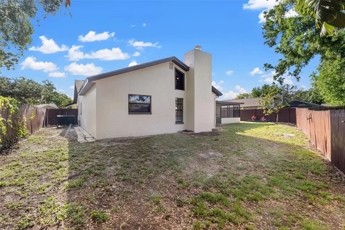 Backyard view of a featured New Port Richey property