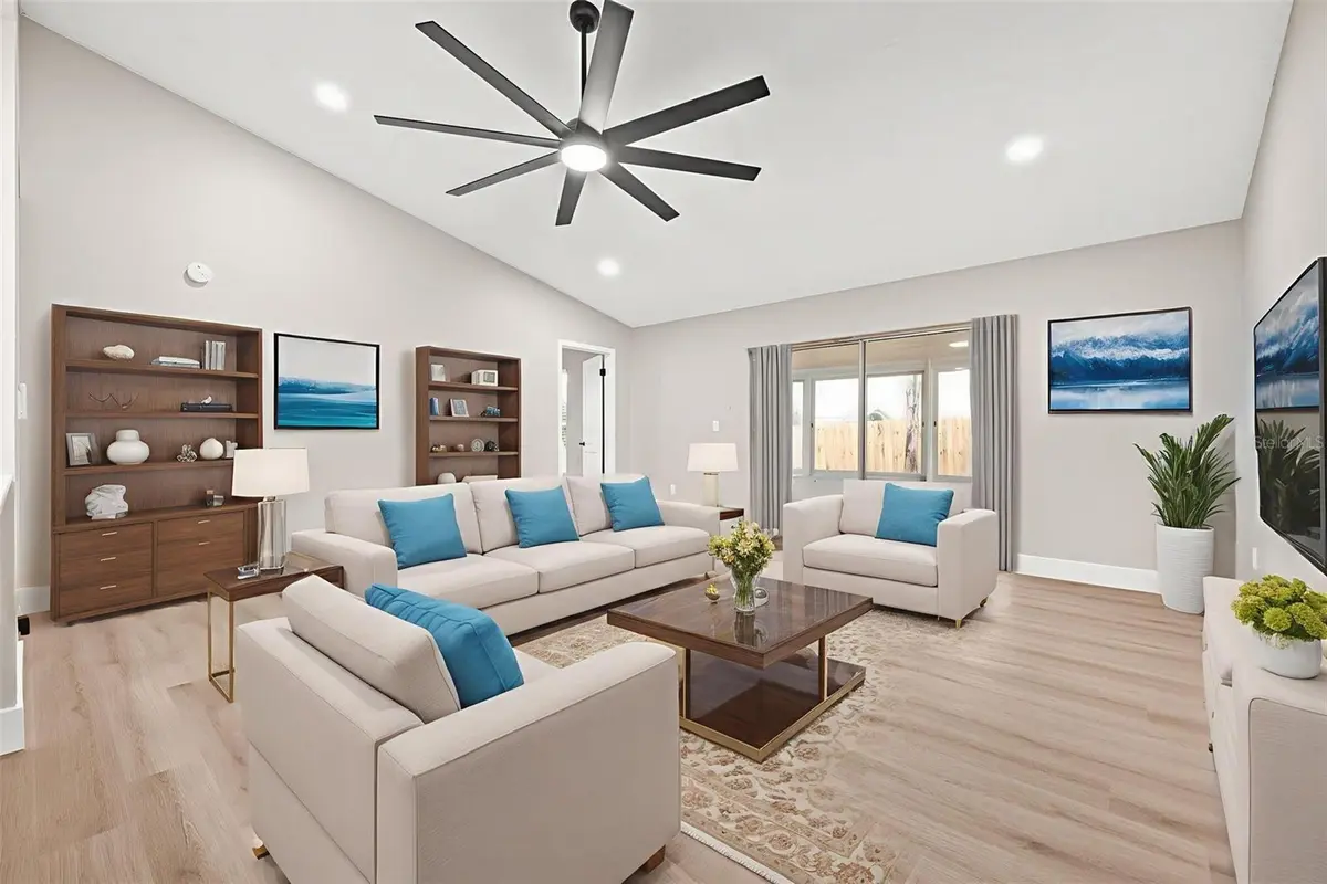 Living room interior of a featured Palm Harbor property