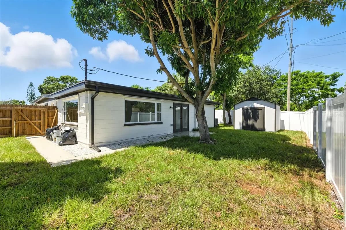 Backyard view of a featured Pinellas Park property